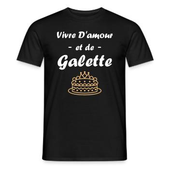 Galette - T-shirt homme - noir - Devant - AI Model Male 178 light (178cm)