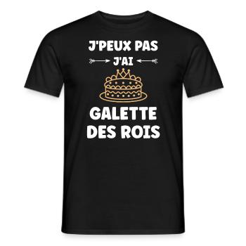 Galette - T-shirt homme - noir - Devant - AI Model Male 178 light (178cm)