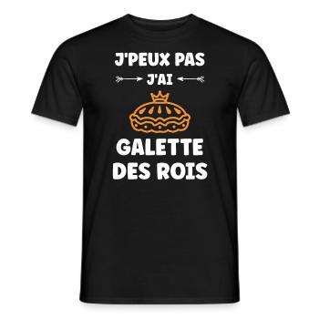 Galette - T-shirt homme - noir - Devant - AI Model Male 178 light (178cm)