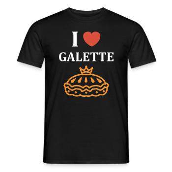 Galette - T-shirt homme - noir - Devant - AI Model Male 178 light (178cm)