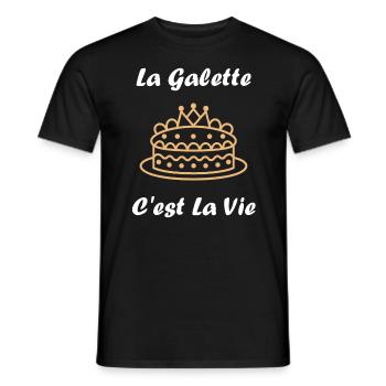 Galette - T-shirt homme - noir - Devant - AI Model Male 178 light (178cm)