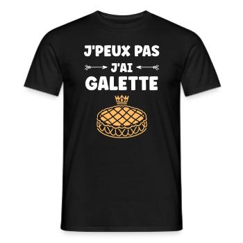 Galette - T-shirt homme - noir - Devant - AI Model Male 178 light (178cm)