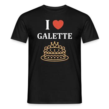 Galette - T-shirt homme - noir - Devant - AI Model Male 178 light (178cm)