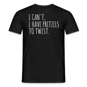 Ich muss Bäckerbrezeln drehen - Männer T-Shirt - Schwarz - Vorne - AI Model Male 178 light (178cm)