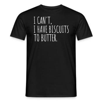Butter Baker's Humor Kekse - Männer T-Shirt - Schwarz - Vorne - AI Model Male 178 light (178cm)