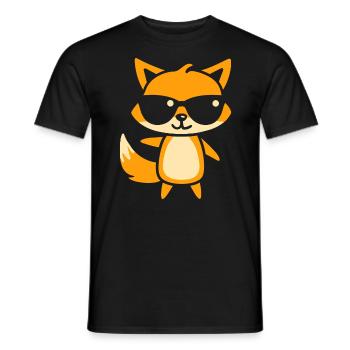 Fuchs 18 - Männer T-Shirt - Schwarz - Vorne - AI Model Male 178 light (178cm)