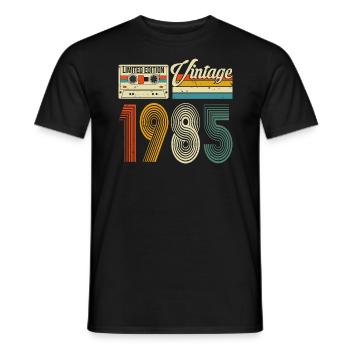 vintage 1985 limited edition 40Th Birthday - Men's T-Shirt - black - Front - AI Model Male 178 light (178cm)