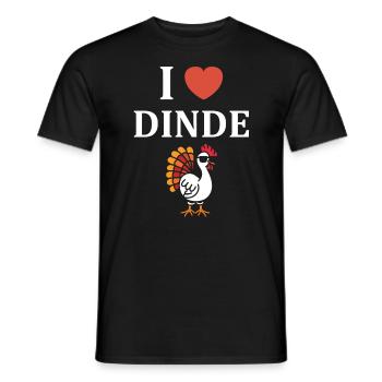 Dinde - T-shirt homme - noir - Devant - AI Model Male 178 light (178cm)