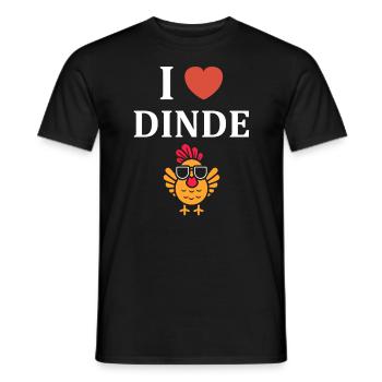 Dinde - T-shirt homme - noir - Devant - AI Model Male 178 light (178cm)