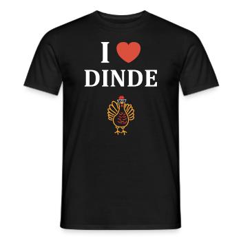 Dinde - T-shirt homme - noir - Devant - AI Model Male 178 light (178cm)