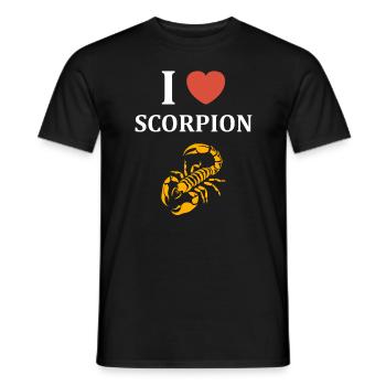 scorpion - Men's T-Shirt - black - Front - AI Model Male 178 light (178cm)