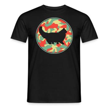 Vintage Persische Katze - Männer T-Shirt - Schwarz - Vorne - AI Model Male 178 light (178cm)