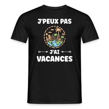 Voyage Humour vacances - T-shirt homme - noir - Devant - AI Model Male 178 light (178cm)