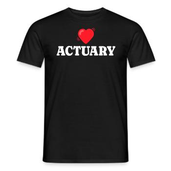 Actuarial Analyst Couple Actuary - Men's T-Shirt - black - Front - AI Model Male 178 light (178cm)