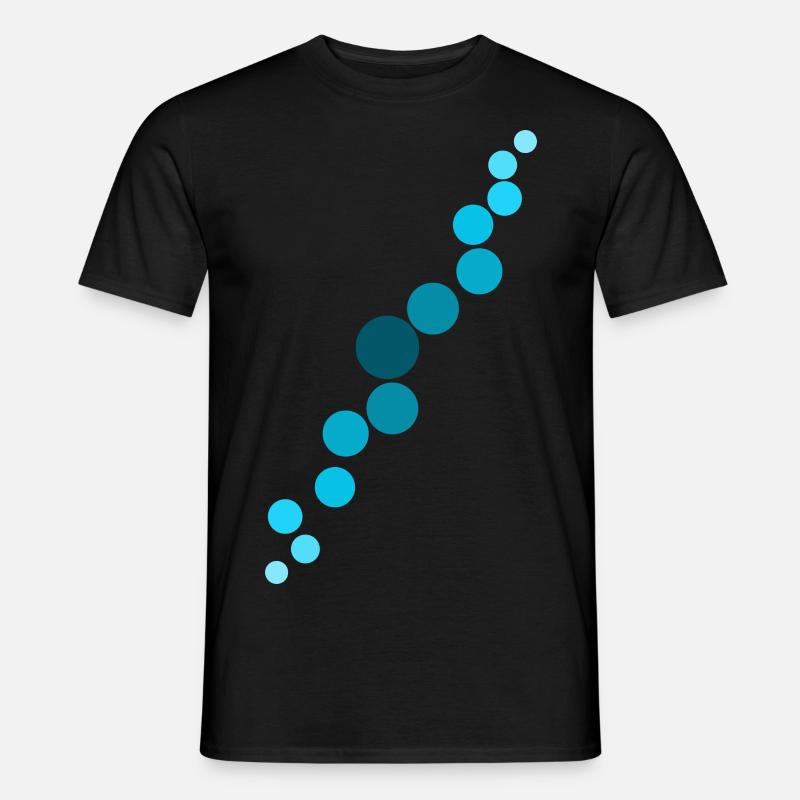 Blaue Blasen - Männer T-Shirt - Schwarz