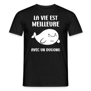 Dugong - Men's T-Shirt - black - Front - AI Model Male 178 light (178cm)