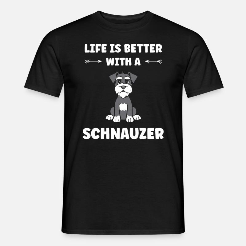 Schnauzer - Männer T-Shirt - Schwarz