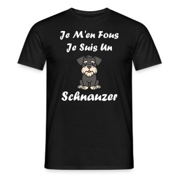 Schnauzer - Männer T-Shirt - Schwarz - Vorne - AI Model Male 178 light (178cm)
