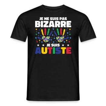 Ich bin nicht seltsam, ich bin Autist - Männer T-Shirt - Schwarz - Vorne - AI Model Male 178 light (178cm)