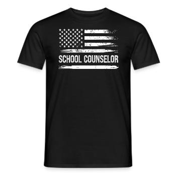 USA Amerikanischer Schulberater - Männer T-Shirt - Schwarz - Vorne - AI Model Male 178 light (178cm)