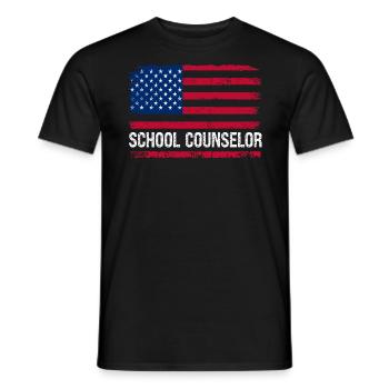 USA Amerikanischer Schulberater - Männer T-Shirt - Schwarz - Vorne - AI Model Male 178 light (178cm)