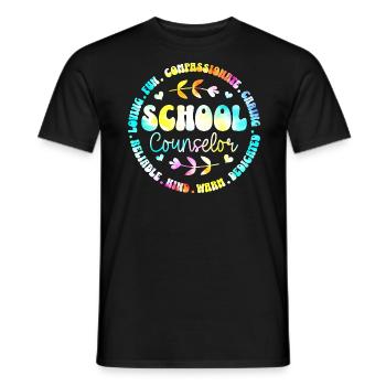 Tie Dye School Board Schulberater - Männer T-Shirt - Schwarz - Vorne - AI Model Male 178 light (178cm)