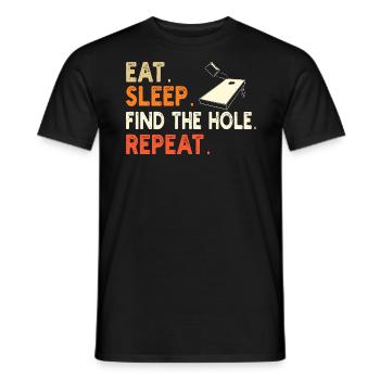 Humor Mann Cornhole Spieler - Männer T-Shirt - Schwarz - Vorne - AI Model Male 178 light (178cm)