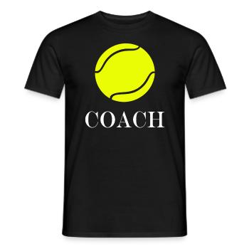 Tennis Coach - Men's T-Shirt - black - Front - AI Model Male 178 light (178cm)