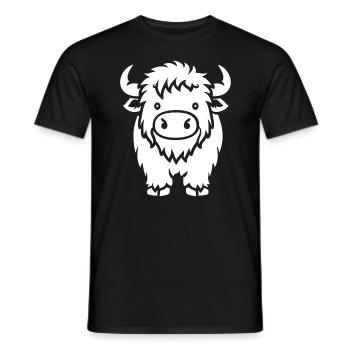 Buffalo - Men's T-Shirt - black - Front - AI Model Male 178 light (178cm)