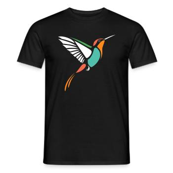 Kolibri - Männer T-Shirt - Schwarz - Vorne - AI Model Male 178 light (178cm)