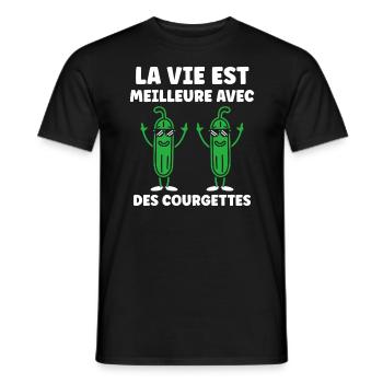 Zucchini-Humor - Männer T-Shirt - Schwarz - Vorne - AI Model Male 178 light (178cm)