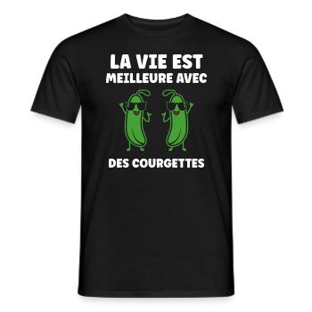 Zucchini-Humor - Männer T-Shirt - Schwarz - Vorne - AI Model Male 178 light (178cm)