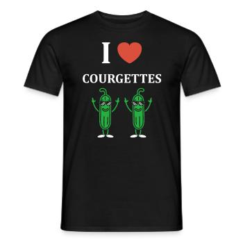 Zucchini-Humor - Männer T-Shirt - Schwarz - Vorne - AI Model Male 178 light (178cm)