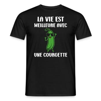 Zucchini-Humor - Männer T-Shirt - Schwarz - Vorne - AI Model Male 178 light (178cm)