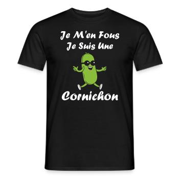 Humour Cornichon - T-shirt homme - noir - Devant - AI Model Male 178 light (178cm)