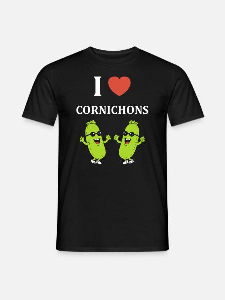 Humour Cornichon - T-shirt homme - noir