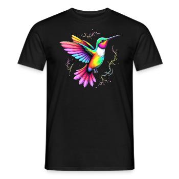 Liebe bunte Kolibris Tie Dye Kolibri - Männer T-Shirt - Schwarz - Vorne - AI Model Male 178 light (178cm)