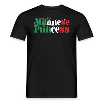 Princesse Milanaise Famille Italienne - T-shirt homme - noir - Devant - AI Model Male 178 light (178cm)