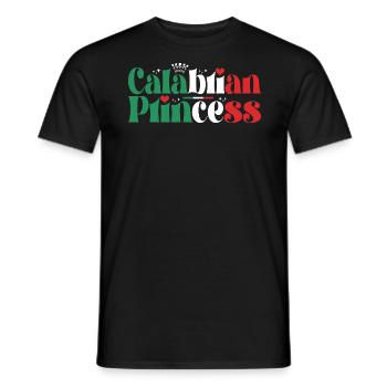 Princesse Calabraise Famille Italienne - T-shirt homme - noir - Devant - AI Model Male 178 light (178cm)