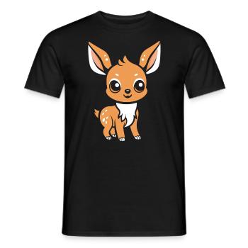 Reh - Männer T-Shirt - Schwarz - Vorne - AI Model Male 178 light (178cm)