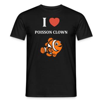Humour Poisson rouge - T-shirt homme - noir - Devant - AI Model Male 178 light (178cm)