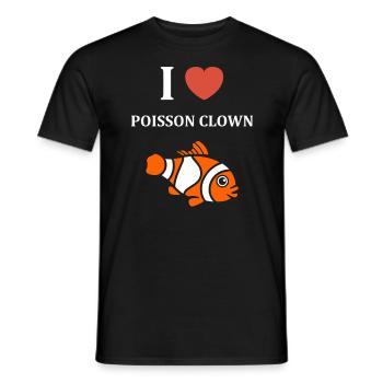 Humour Poisson rouge - T-shirt homme - noir - Devant - AI Model Male 178 light (178cm)
