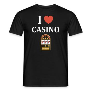 Casino - Men's T-Shirt - black - Front - AI Model Male 178 light (178cm)