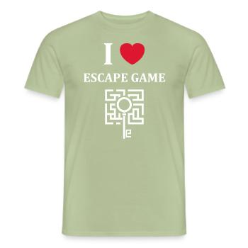 Fluchtspiel - Männer T-Shirt - Sage - Vorne - AI Model Male 178 light (178cm)