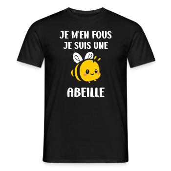 Abeille - T-shirt homme - noir - Devant - AI Model Male 178 light (178cm)
