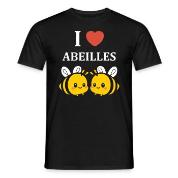 Abeille - T-shirt homme - noir - Devant - AI Model Male 178 light (178cm)