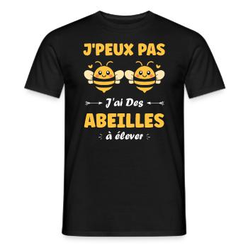 Abeille - T-shirt homme - noir - Devant - AI Model Male 178 light (178cm)