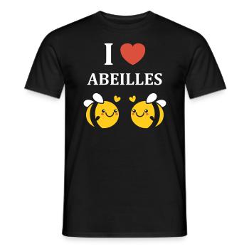 Abeille - T-shirt homme - noir - Devant - AI Model Male 178 light (178cm)