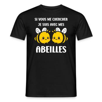 Abeille - T-shirt homme - noir - Devant - AI Model Male 178 light (178cm)