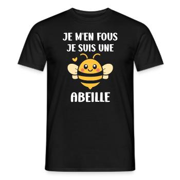 Abeille - T-shirt homme - noir - Devant - AI Model Male 178 light (178cm)